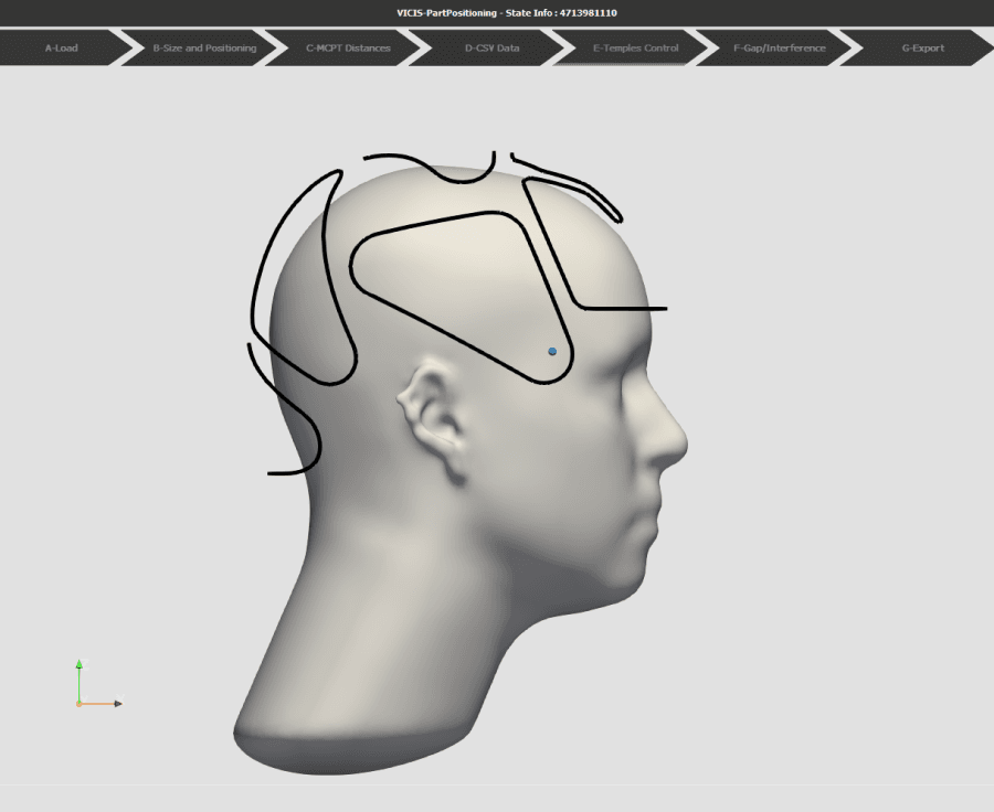 Vicis design engine part positioning